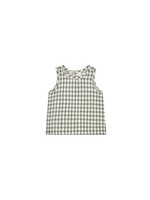 Quincy Mae WOVEN TANK | SEA GREEN GINGHAM