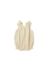 Quincy Mae RIBBED RUFFLE ROMPER | YELLOW STRIPE