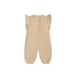 Quincy Mae MIRA KNIT ROMPER | HEATHERED YELLOW