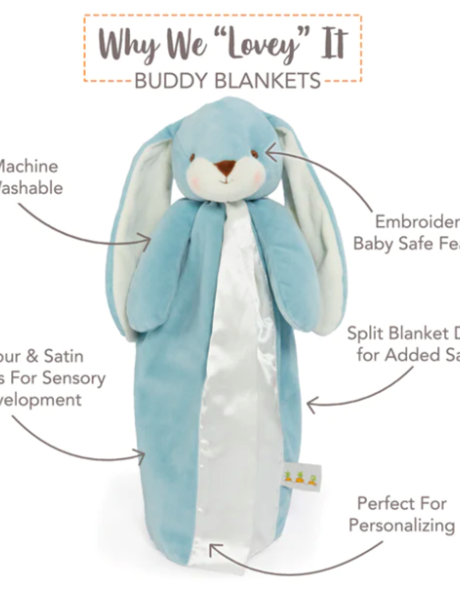 Bunnies By the Bay Nibble Bunny Buddy Blanket