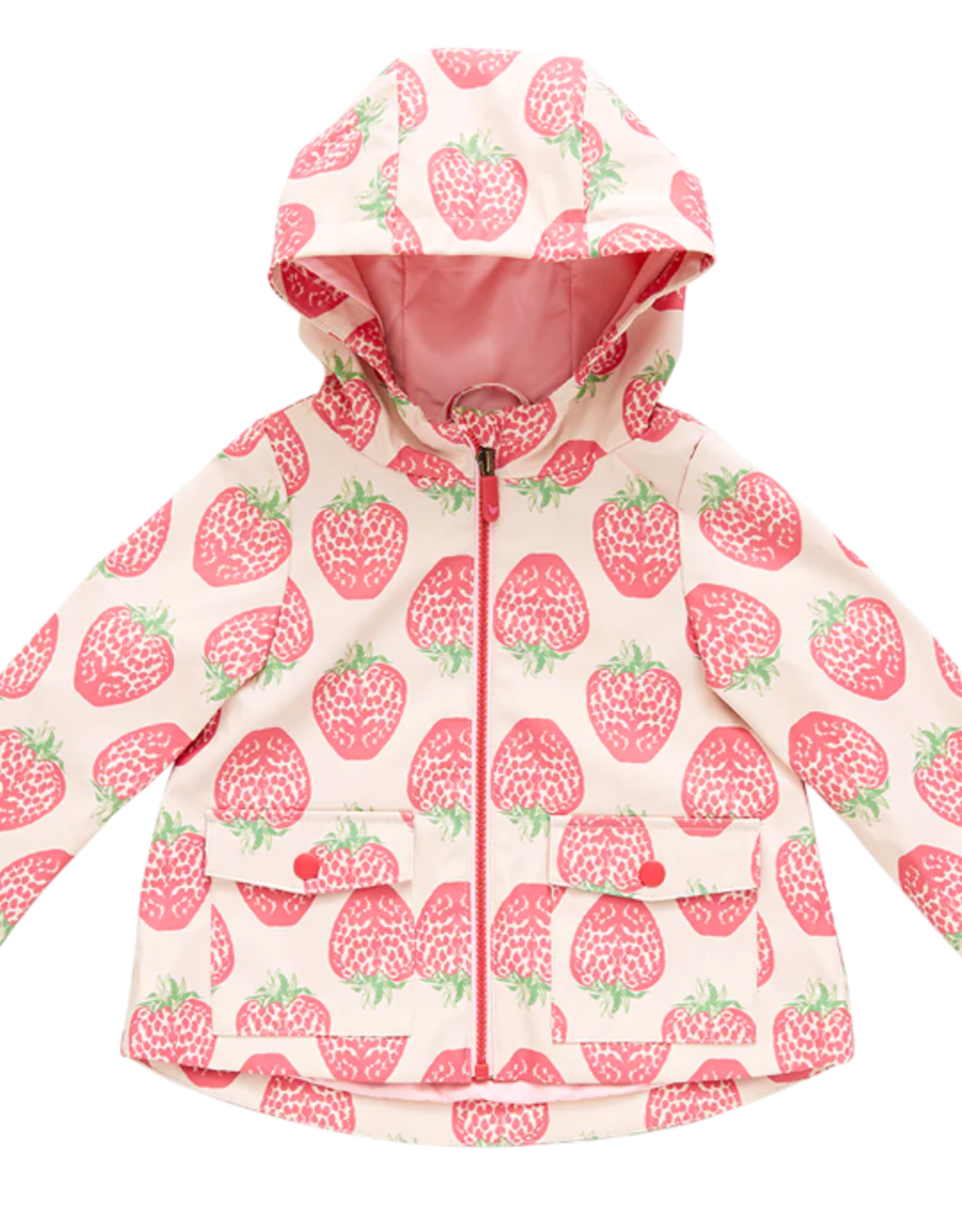 Pink Chicken girls rafa raincoat - pink strawberries