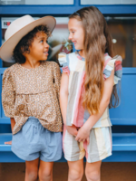 Pink Chicken girls theodore short - chambray