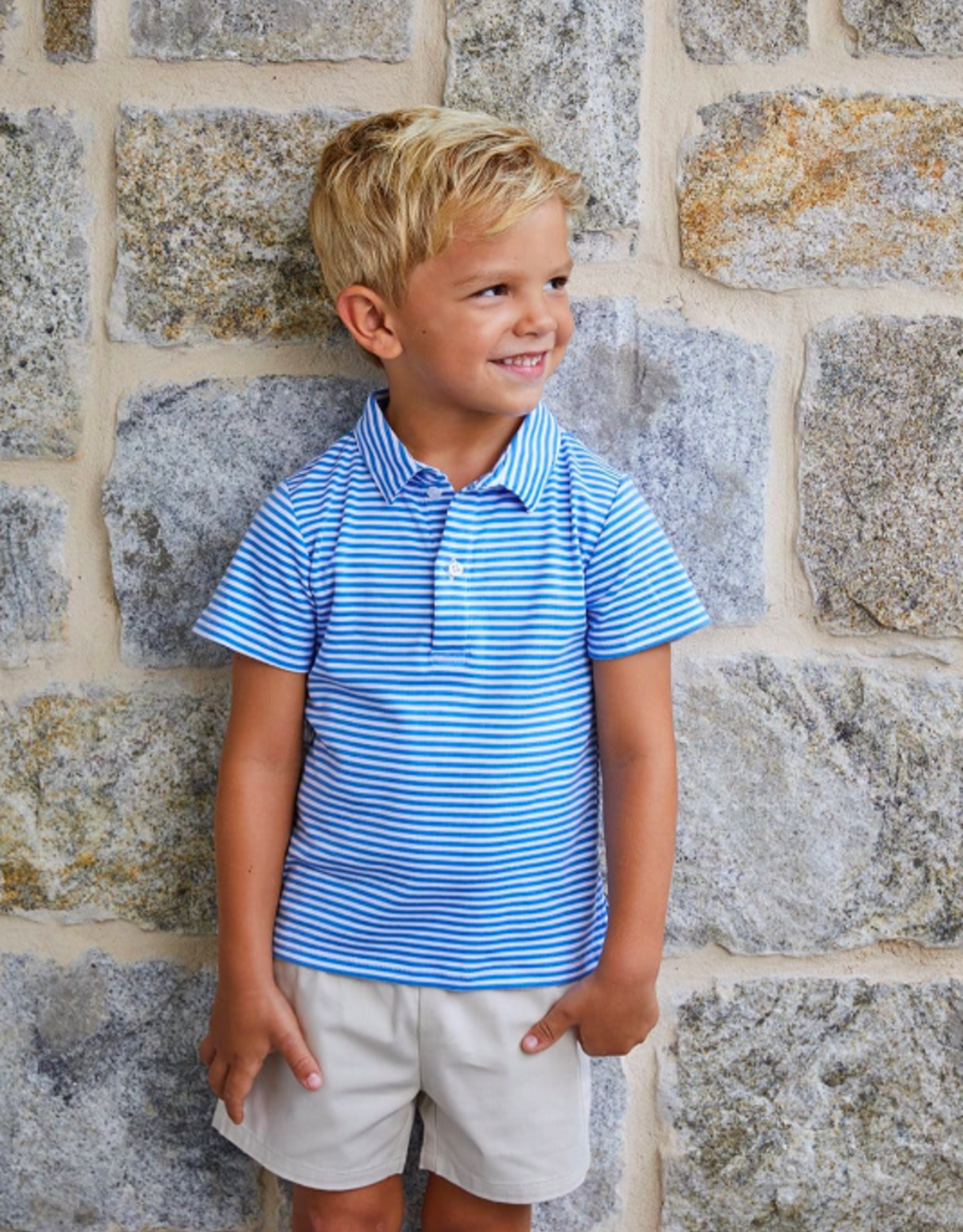 Little English Short Sleeve Striped Polo