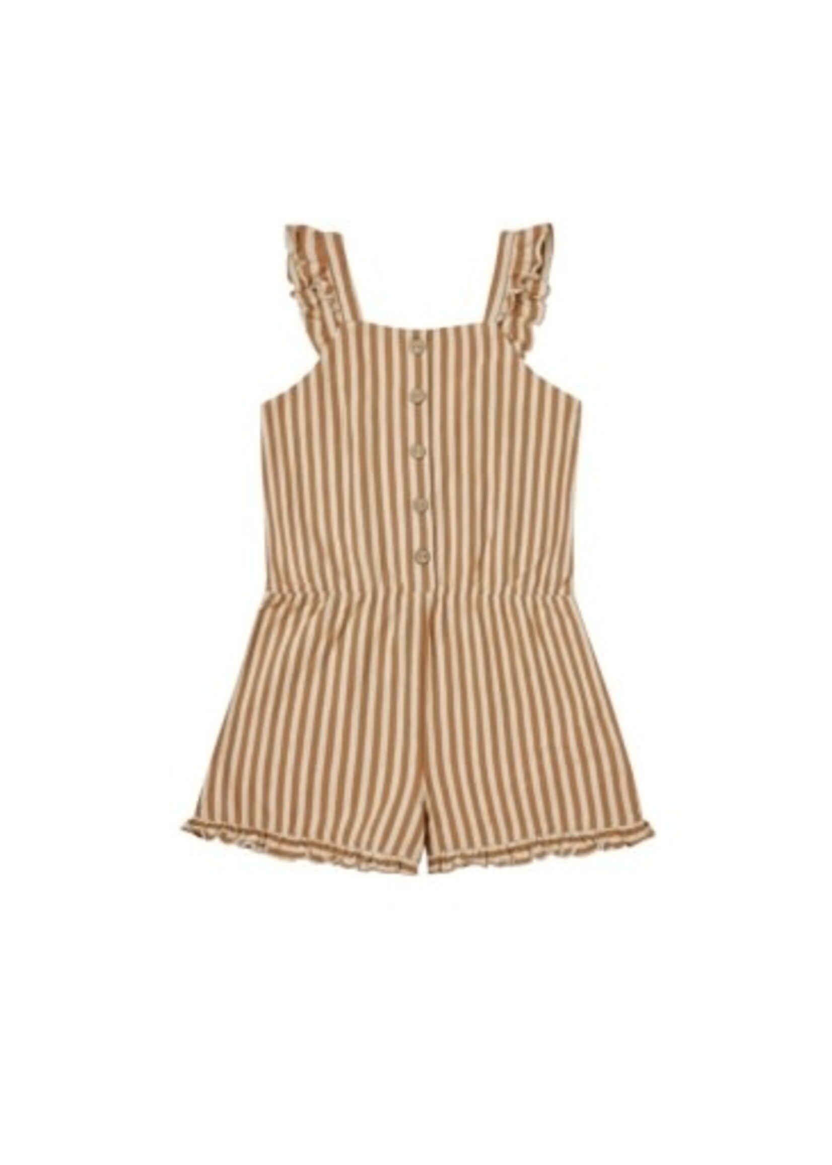 Rylee + Cru Inc. ADDY ROMPER || CAMEL STRIPE