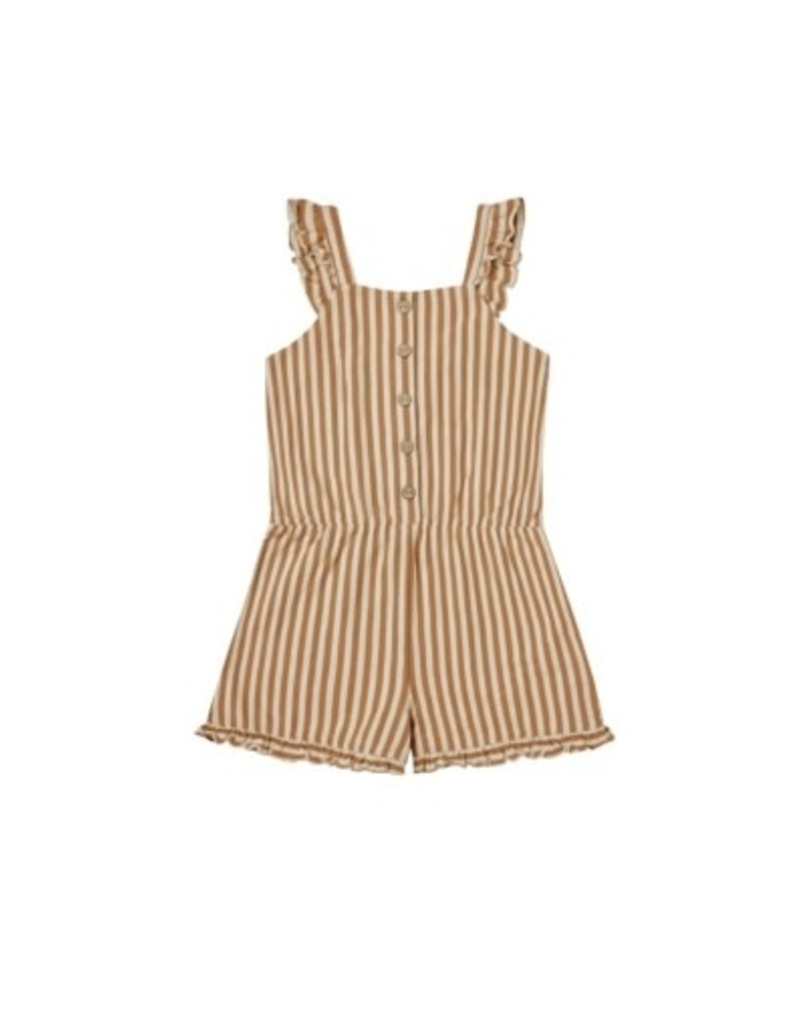 Rylee + Cru Inc. ADDY ROMPER || CAMEL STRIPE