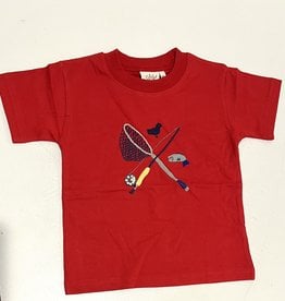 Luigi Kids Fish Net and Rod T-Shirt