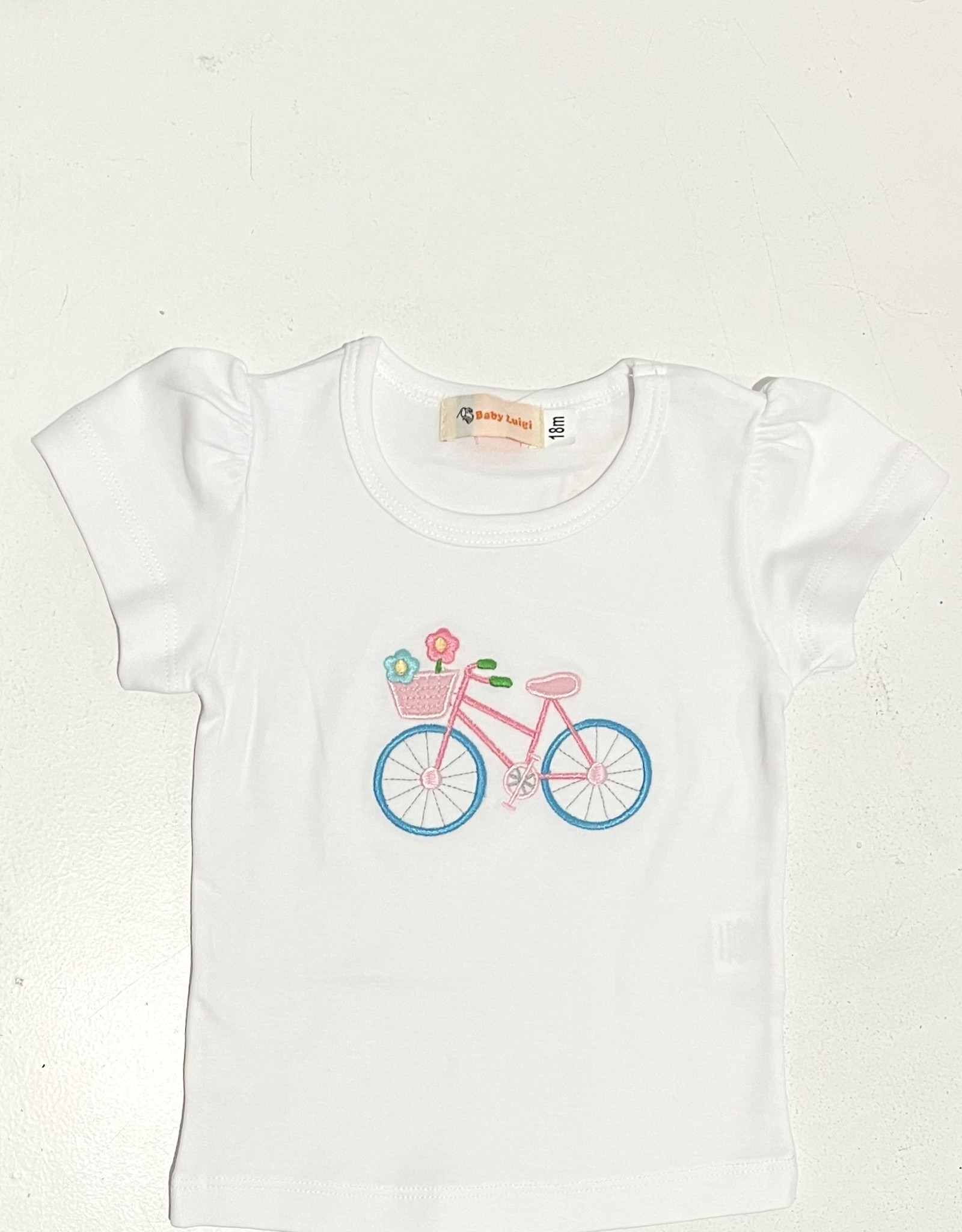 Luigi Kids Bike w/flower Basket T-Shirt