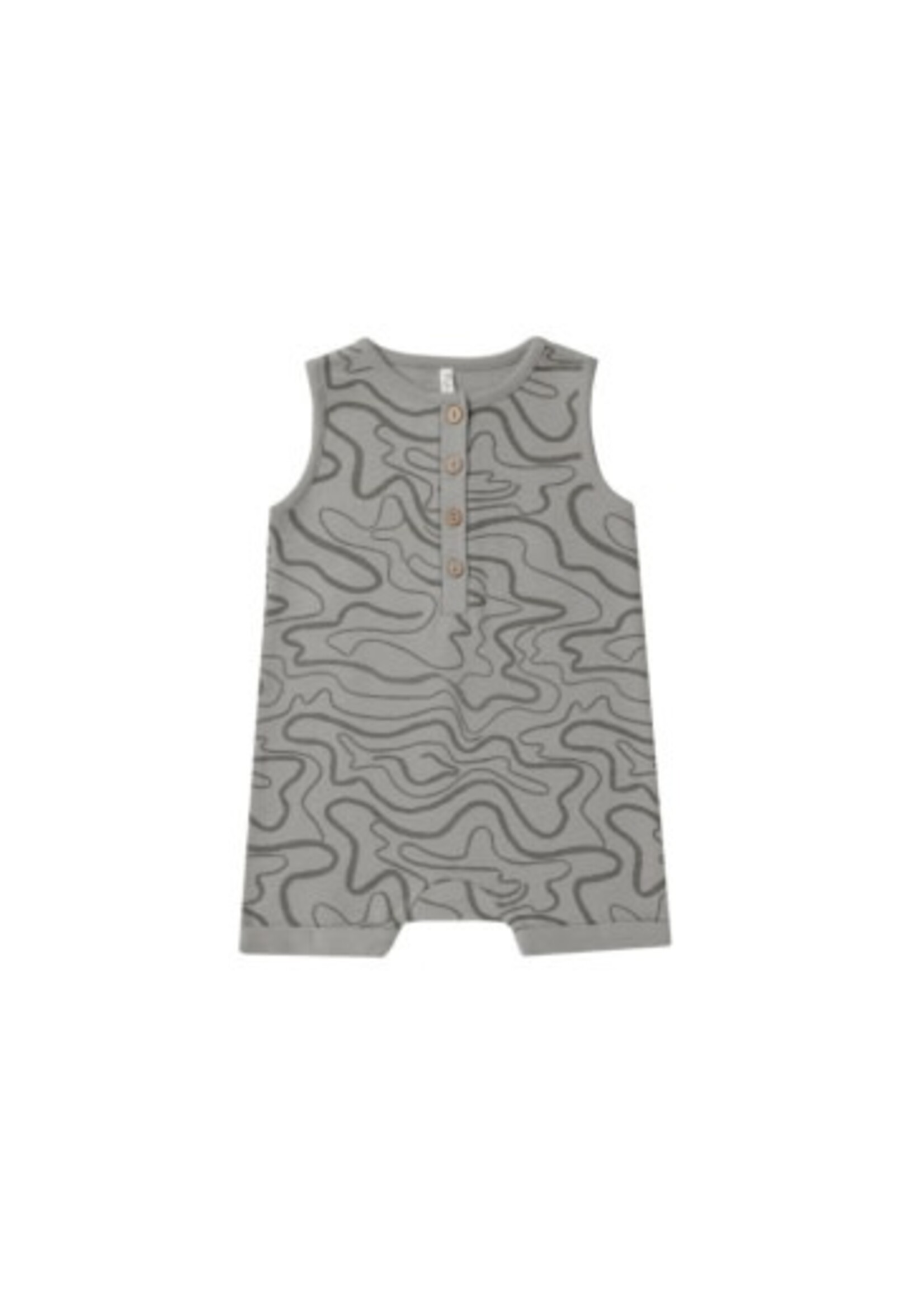 Rylee + Cru Inc. DAVIS ROMPER || SLATE MARBLE