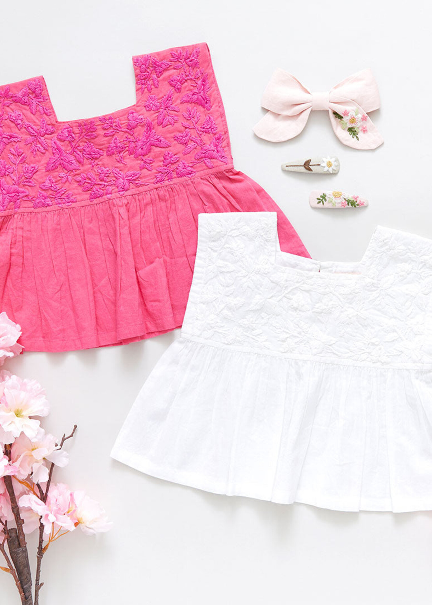 Pink Chicken girls kamari top - hot pink