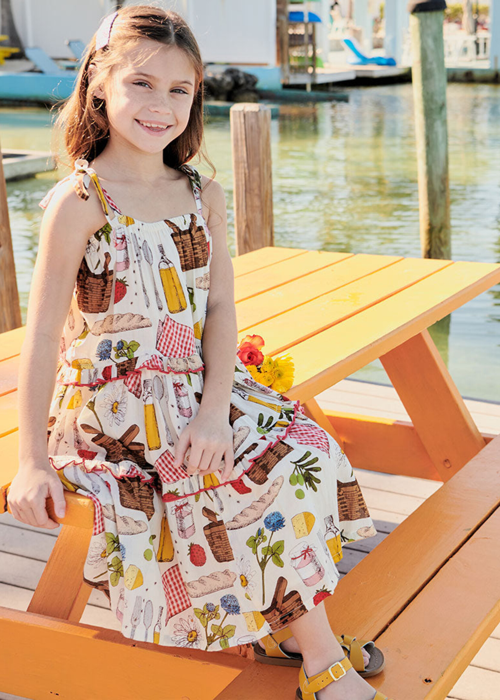 Pink Chicken girls garden dress