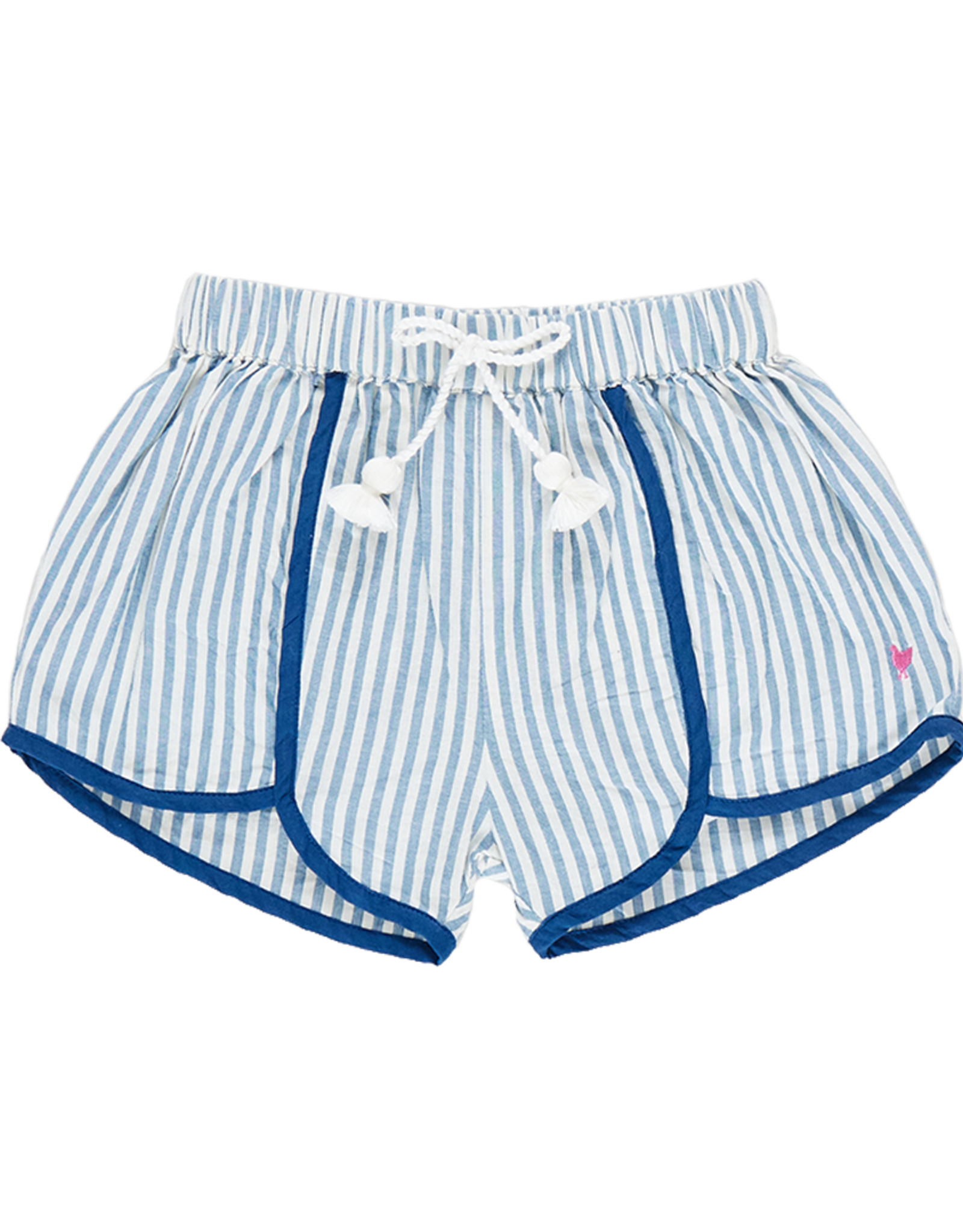 Pink Chicken girls millie short - blue skinny stripe