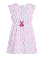 Little English Drawstring Printed T-shirt Dress