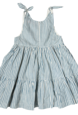 Pink Chicken girls taylor dress - blue skinny stripe
