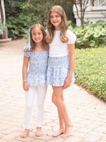 James and Lottie Smocked Top with Ruffle Hem