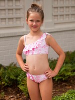 James and Lottie Two-Piece One Shoulder Ruffle Swim