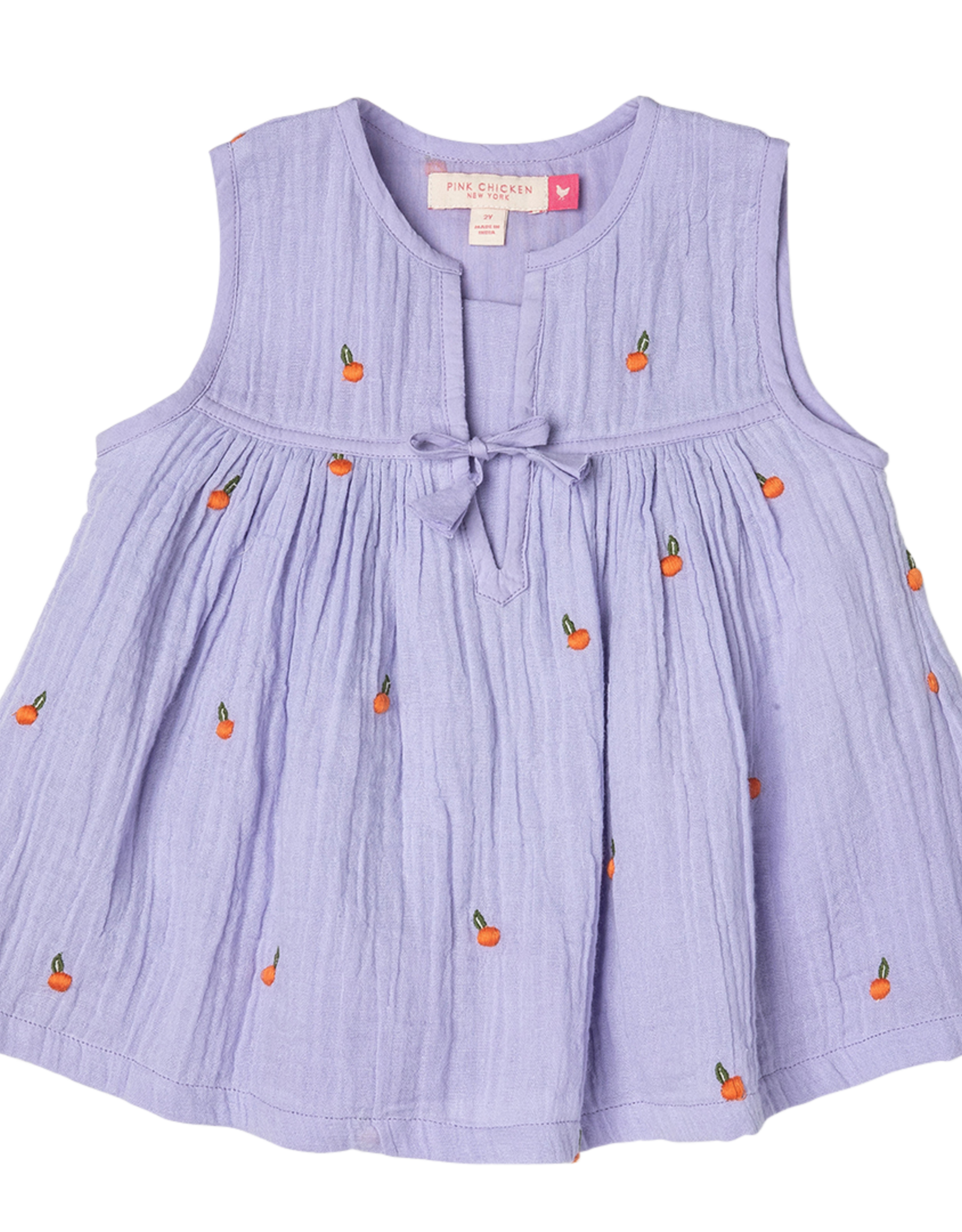 Pink Chicken girls jade top - lavender oranges