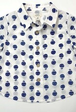 Pink Chicken boys jack shirt - navy small flower