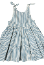 Pink Chicken girls taylor dress - blue skinny stripe