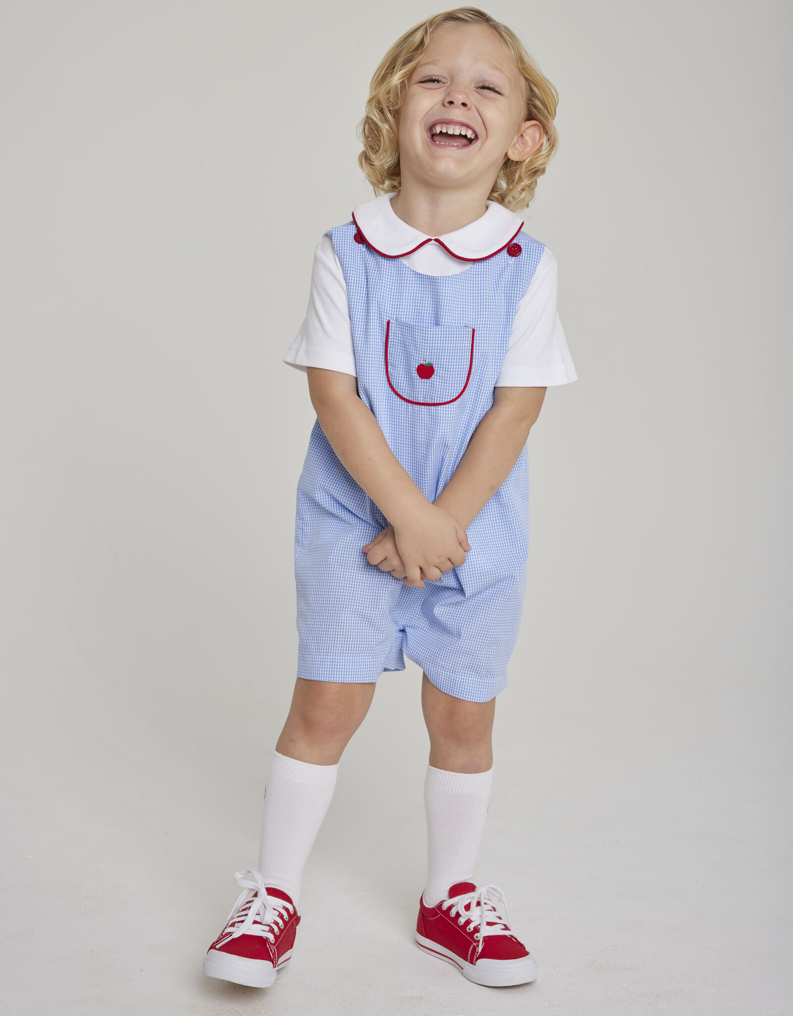Little English Piped Peter Pan Short Sleeve