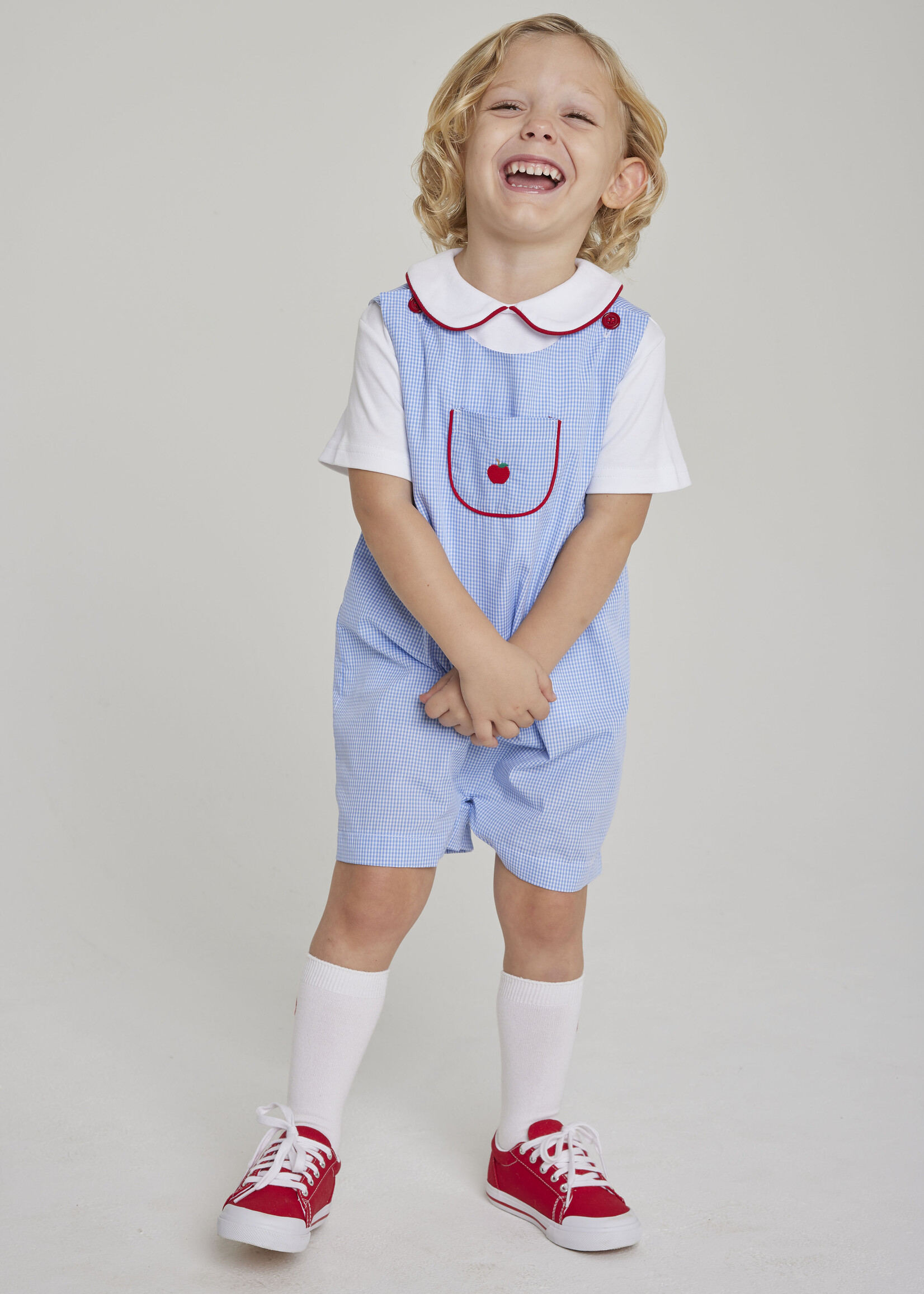 Little English Piped Peter Pan Short Sleeve