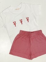 Luigi Kids Gingham Print Shorts w/Slit