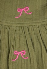 Pink Chicken girls taylor dress - olive bows