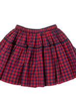 Pink Chicken girls maribelle skirt - navy/red gingham