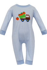 Claire and Charlie Pumpkin Truck Romper