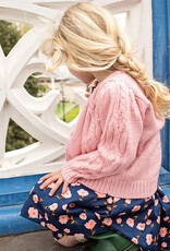 Pink Chicken girls cable constance sweater- dusty rose