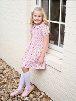 James and Lottie Christmas Floral Everly Smocked Dress