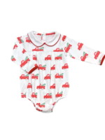 James and Lottie Christmas Tree Trucks Finn Long Sleeve Bubble