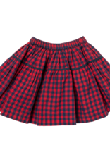 Pink Chicken girls maribelle skirt - navy/red gingham