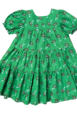 Pink Chicken girls elizabeth dress - green flower toss