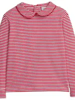 Little English Striped Peter Pan Shirt