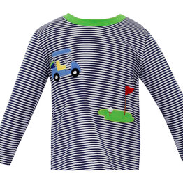 Claire and Charlie Golf Stripe L/S Shirt