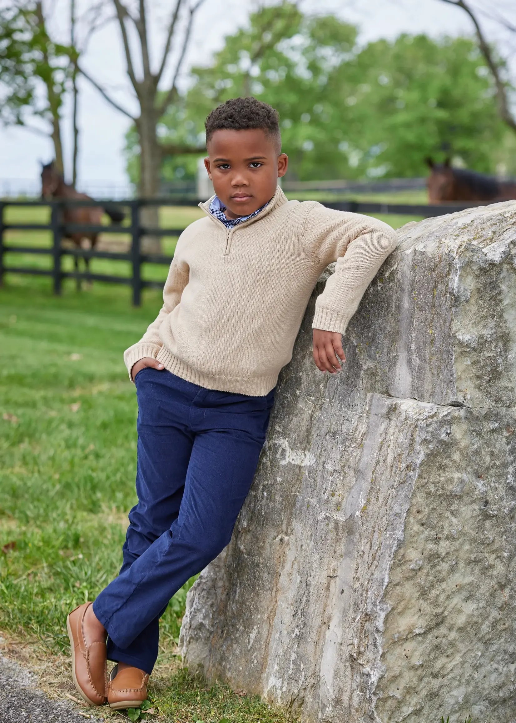 Little English Quarter Zip Sweater