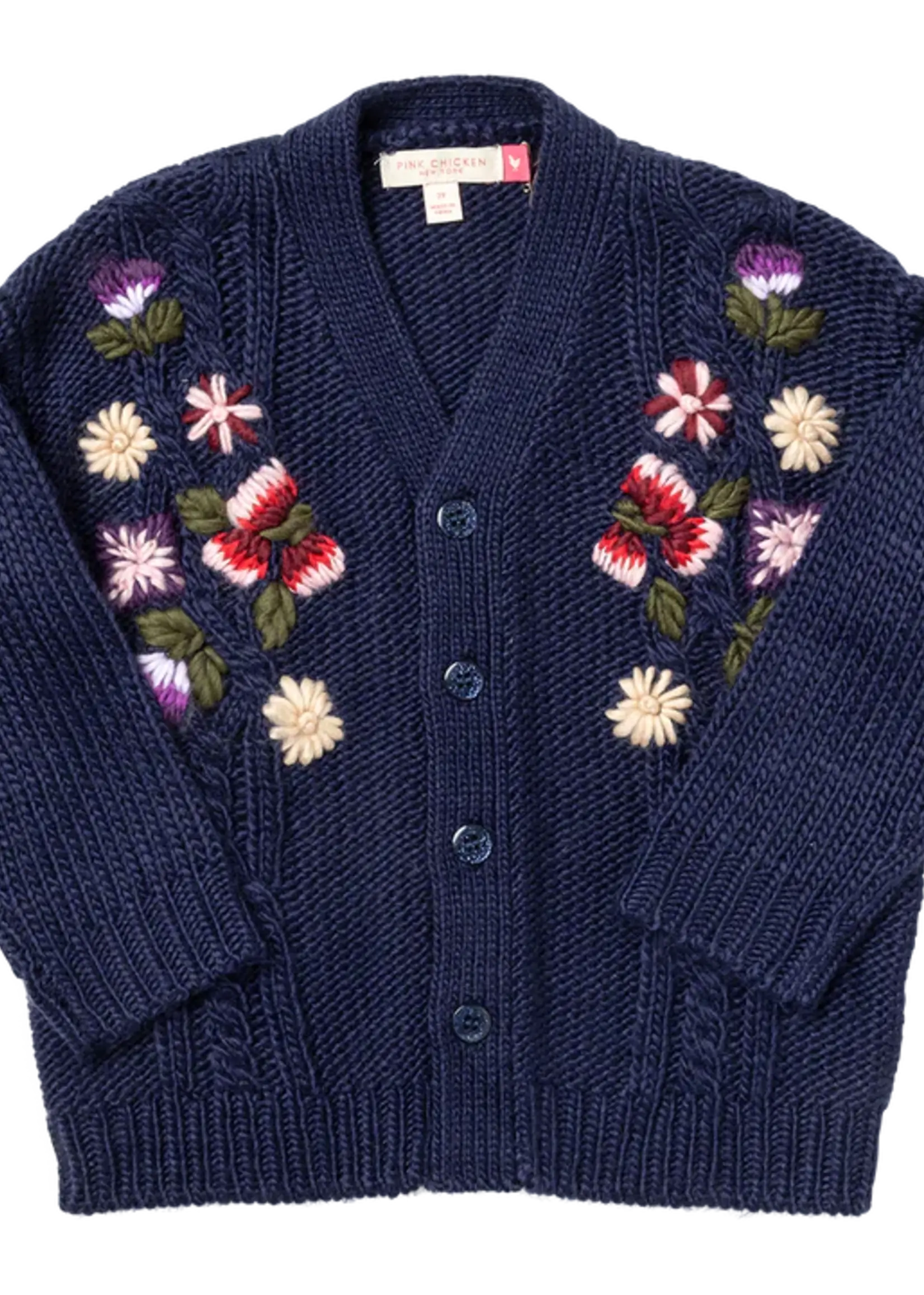 Pink Chicken Girls Grandpa Sweater