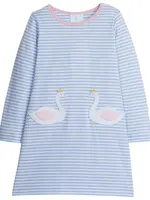 Little English Applique Pocket Dress