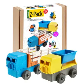 Luke's Toy Factory Tipper and Stake Truck 2 Pack