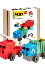 Luke's Toy Factory Fire and Recycling Truck 2 Pack