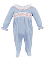 Petit Bebe Girl’s Bow Long Footie