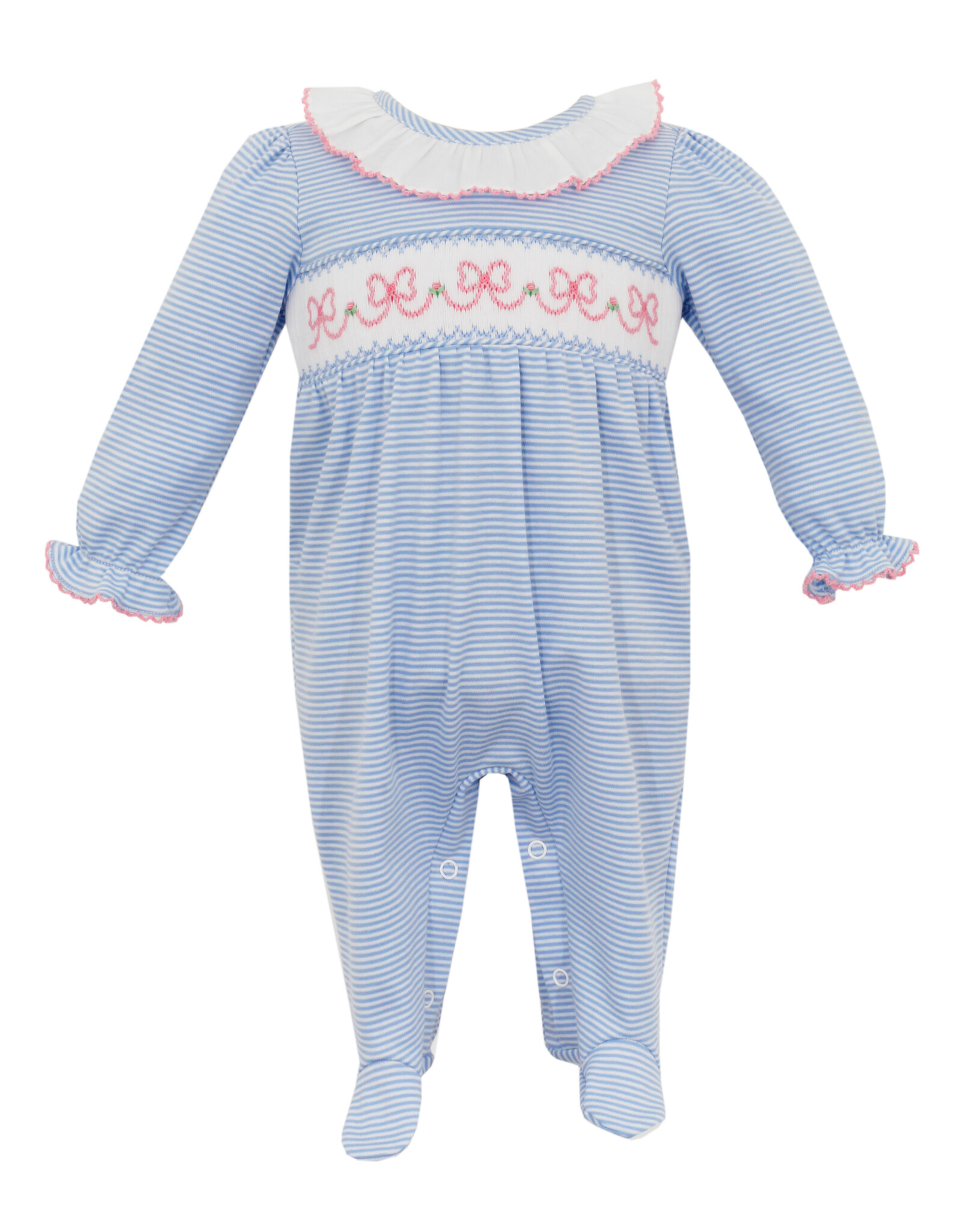 Petit Bebe Girl’s Bow Long Footie