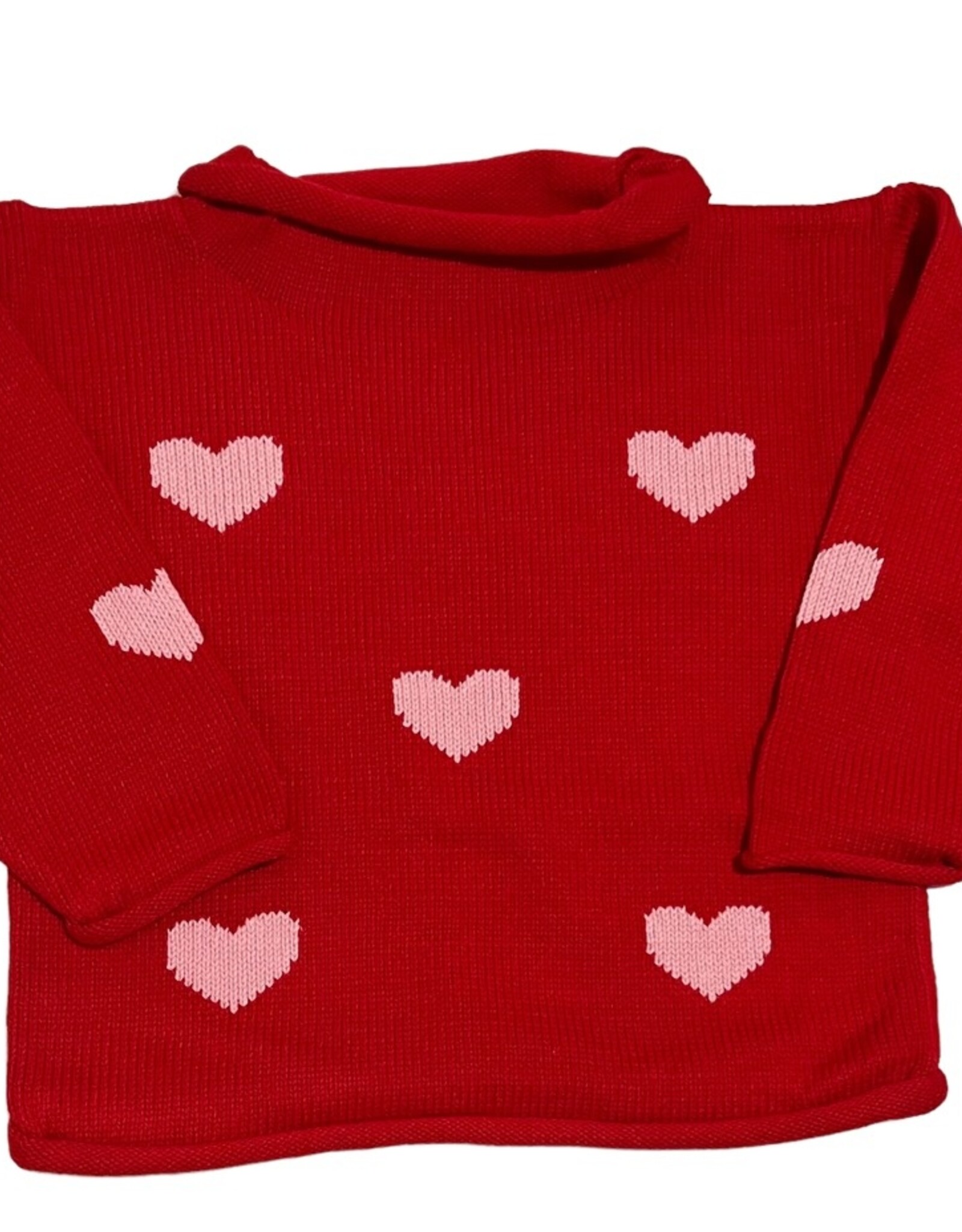 Luigi Kids Rollneck Sweater Hearts All-Over