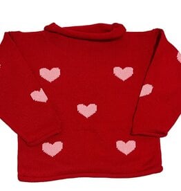 Luigi Kids Rollneck Sweater Hearts All-Over