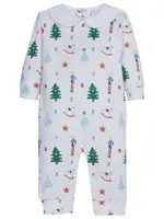 Little English Girl Printed Playsuit