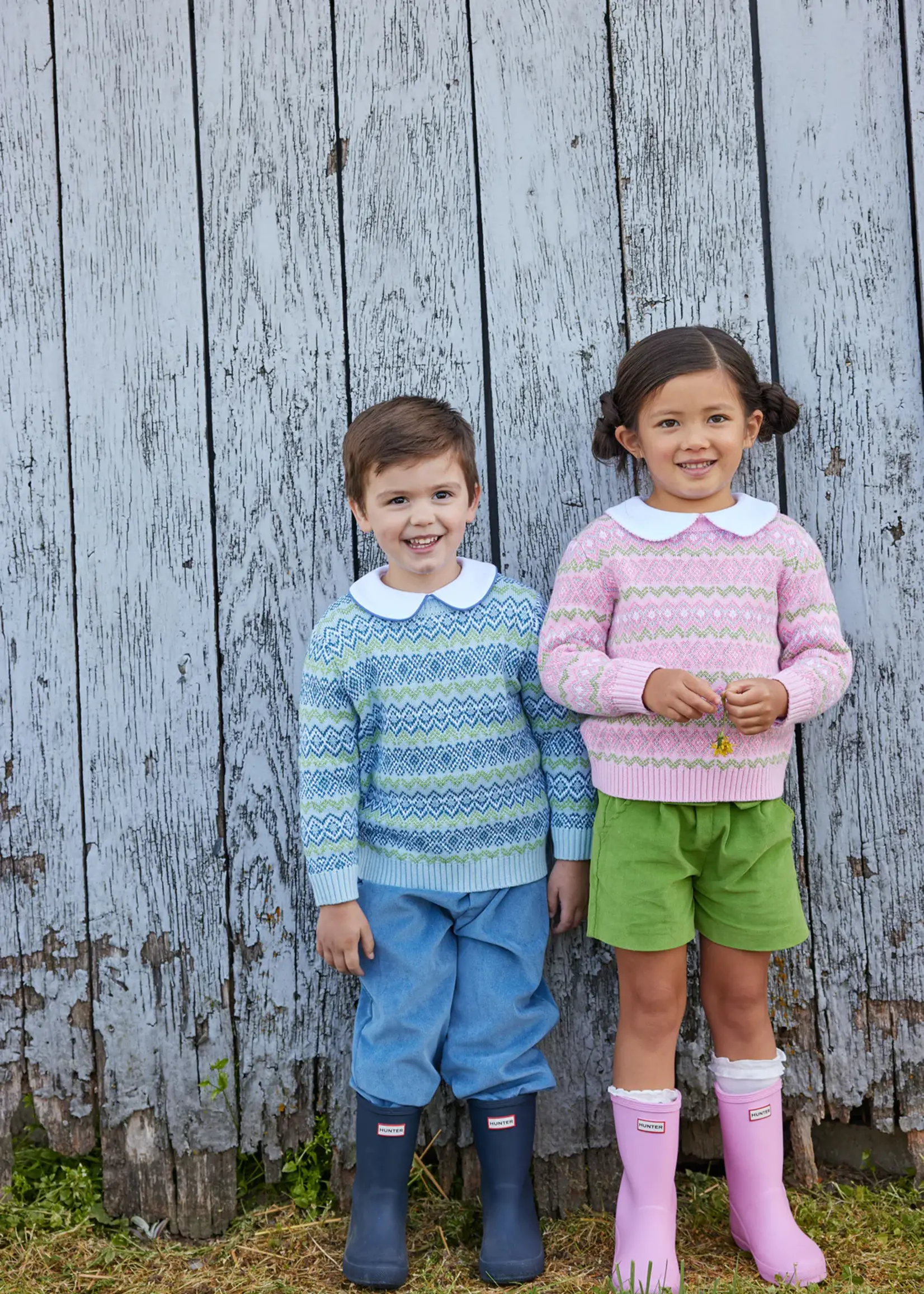 Little English Geometric Fair Isle Sweater