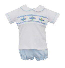 Petit Bebe Plane Diaper Set S/S