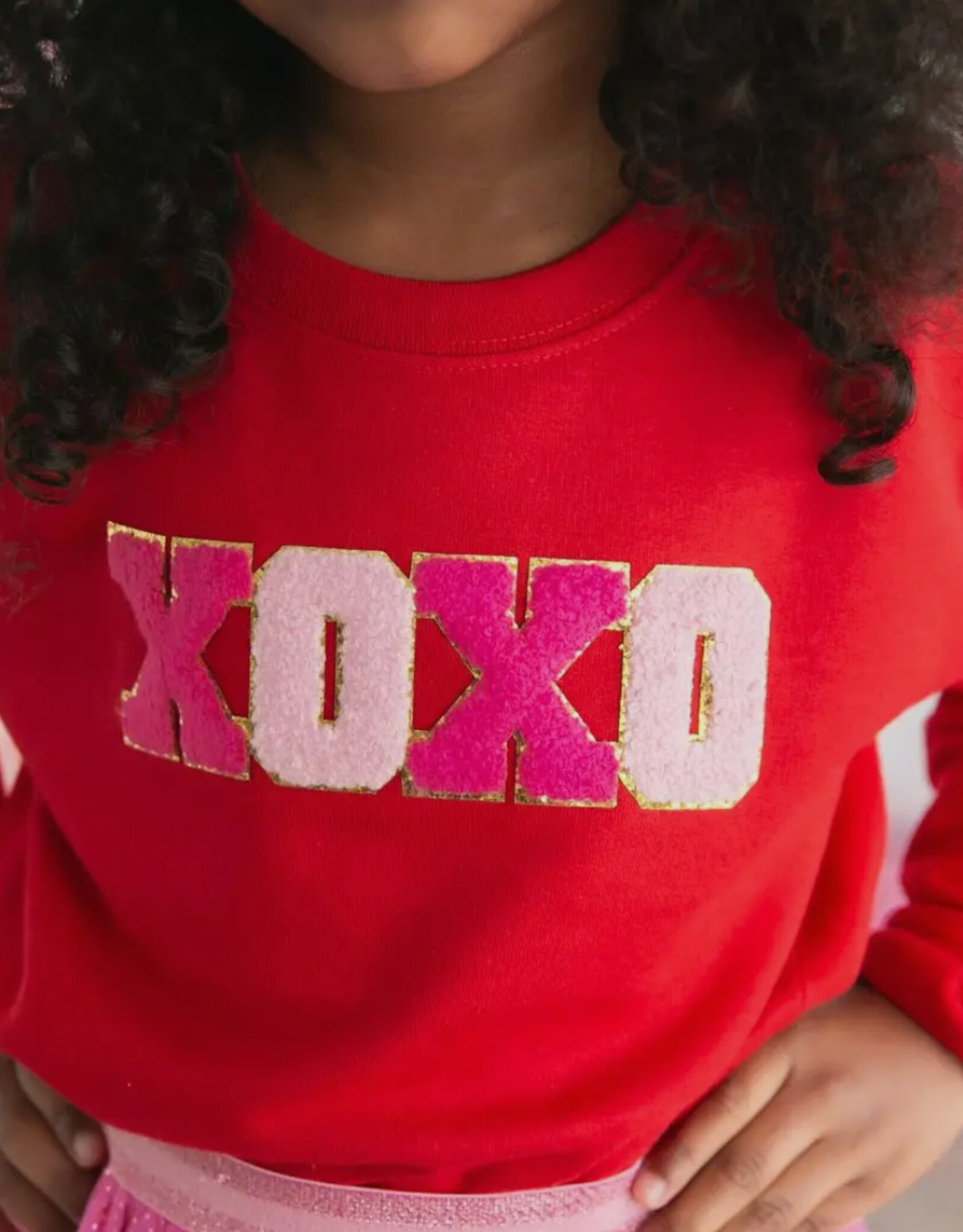 Sweet Wink XOXO Patch Valentine's Day Sweatshirt