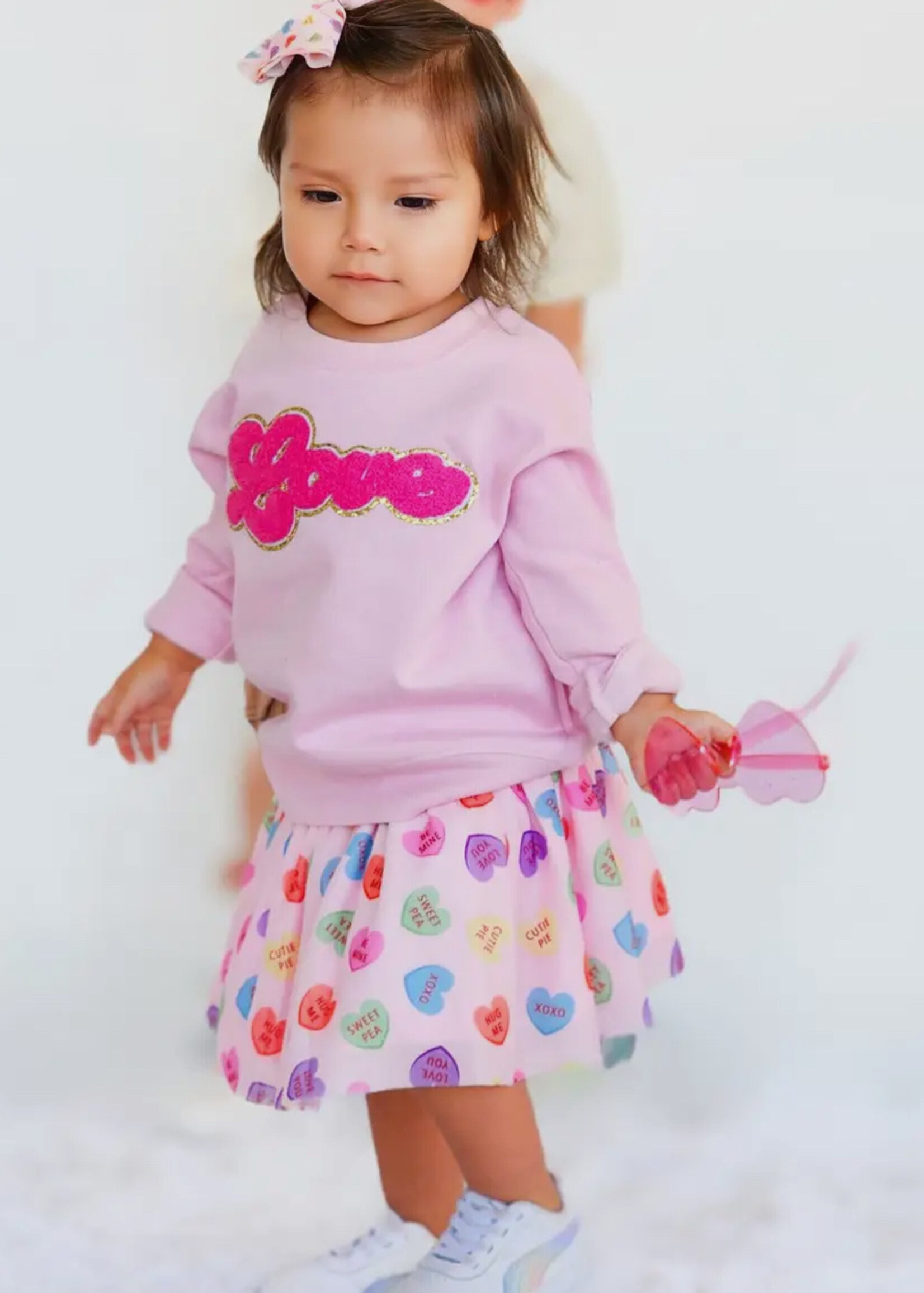 Sweet Wink Love Script Valentine's Day Sweatshirt