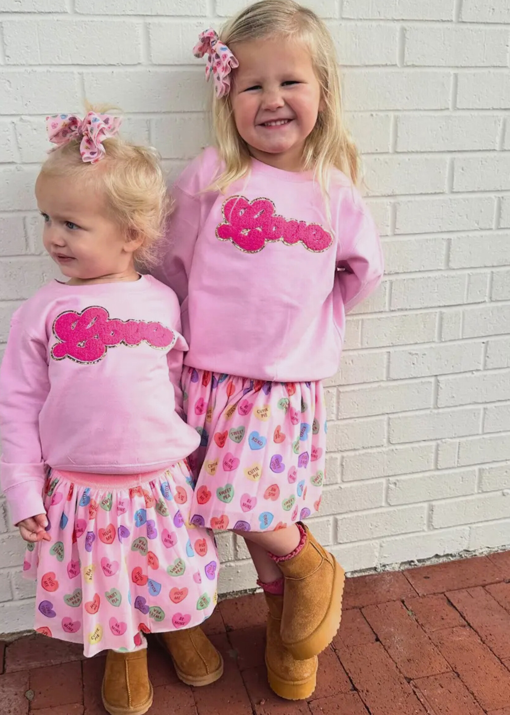 Sweet Wink Love Script Valentine's Day Sweatshirt